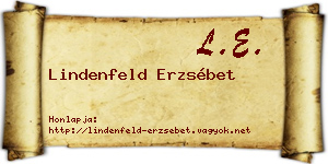 Lindenfeld Erzsébet névjegykártya